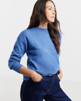 Cosy Yarn Cobalt Crew Neck Jumper