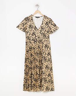 Printed Pleated Kilt Dress