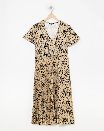 Printed Pleated Kilt Dress