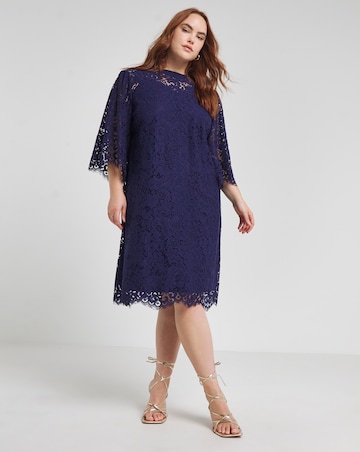Joanna Hope Navy Lace Swing Dress