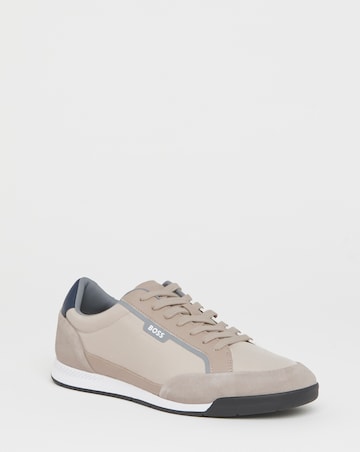 BOSS Nitan Suede Detail Trainer - Beige