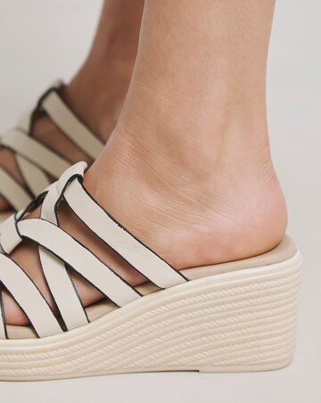 Monarch Wedged Woven Mule - Wide Fit (E)