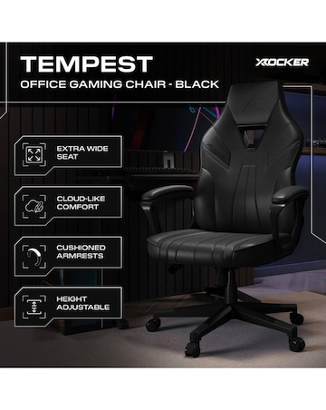 X Rocker Tempest Ergonomic PC Office Gaming Chair - Black