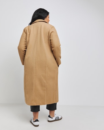 Camel Relaxed Single Breasted Coat