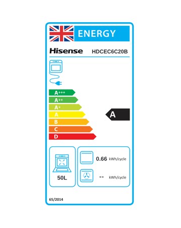 Hisense HDCEC6C20B 60cm Electric Double Cooker - Black