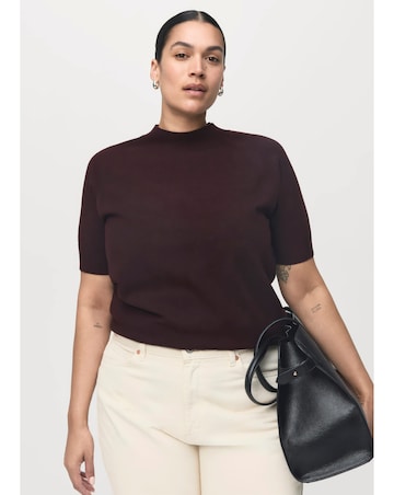 Mango Short Sleeve Sweater