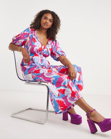 Twisted Wunder Puff Sleeve Buttercup Jumpsuit