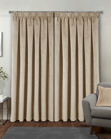 Oxford 100% Blackout Pencil Pleat Velvet Curtain