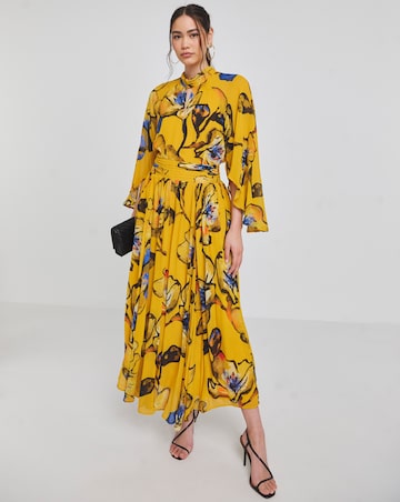 Joanna Hope Asymmetric Printed Maxi Dress