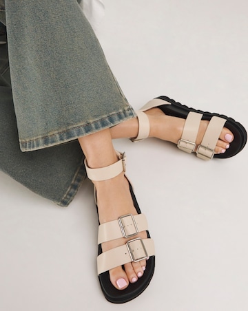 Hannah Two Strap Sandals Wide E Fit