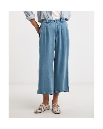 Wide Leg Crop Jeans with Tencel TM Lyocell