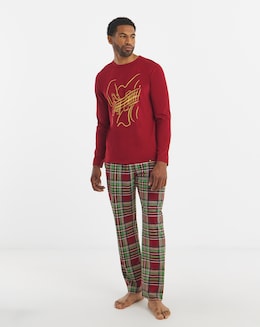 Joe Browns Graphic Check Pyjama Set Long