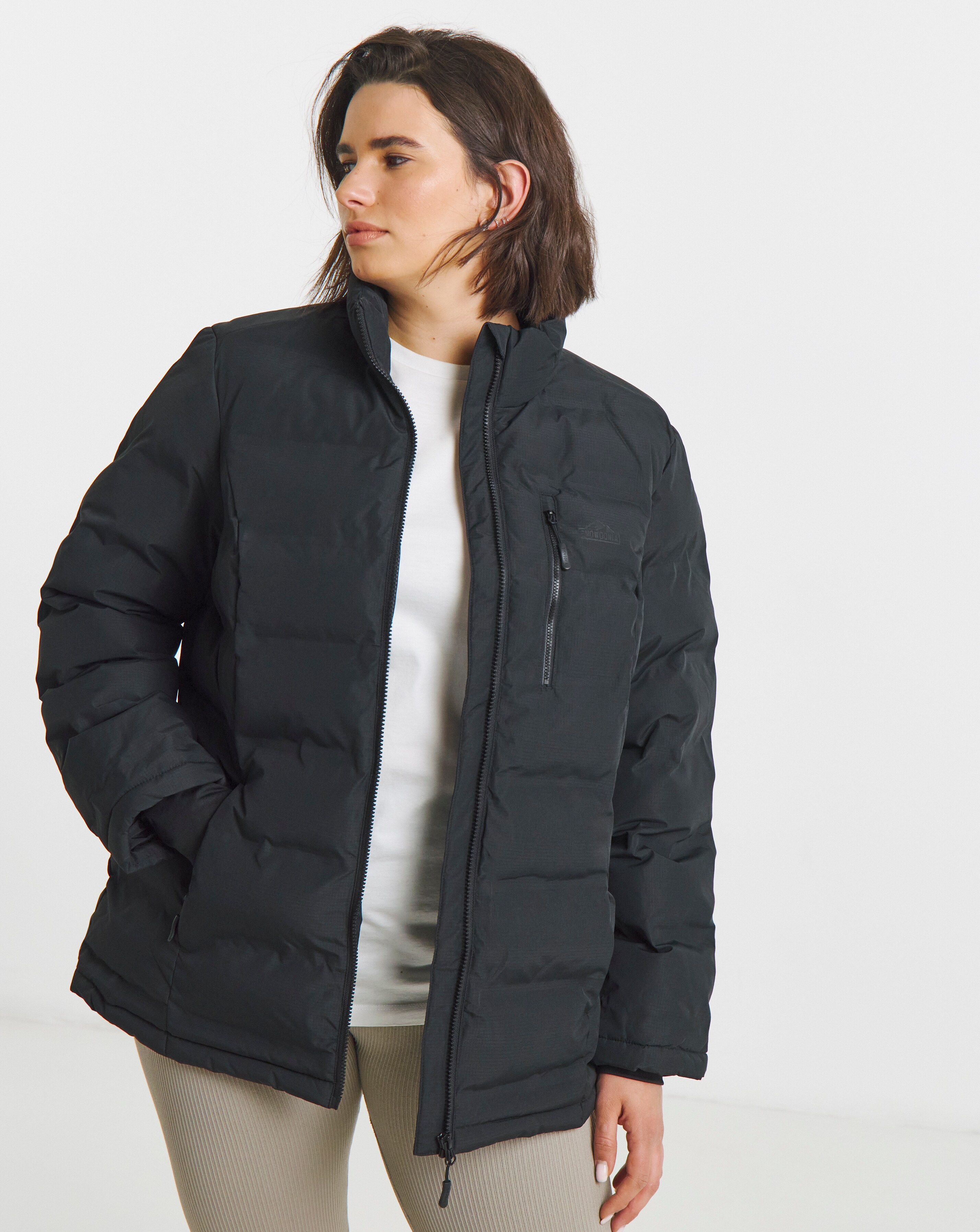 Snowdonia Black Showerproof Short Coat