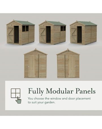 4LIFE Pent Shed 8x6 - Single Door - No Windows (Home Delivery)