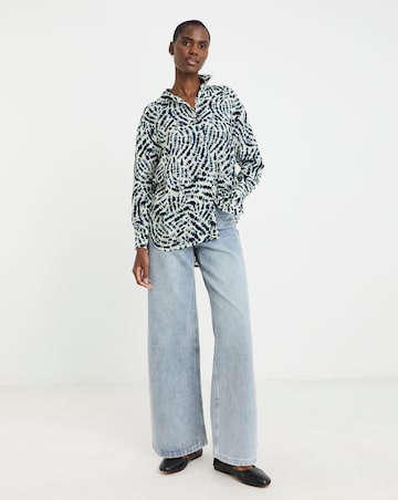 Printed Linen Mix Shirt