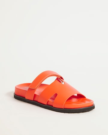 Simply Be Georgina Touch and Close Footbed Sandals - Extra Wide Fit (EEE)