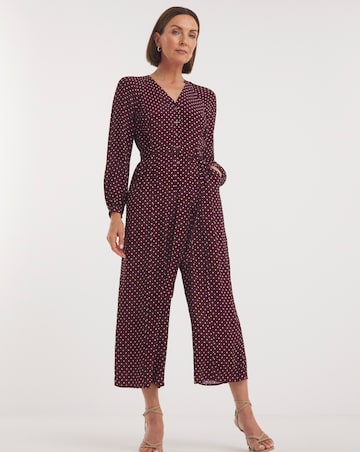 Whistles Lottie Spot Print Jumpsuit