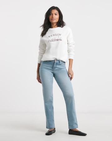 Simply Be Light Wash 24/7 Boyfriend Jeans