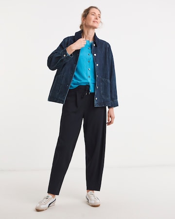 Knitted Crew Neck Cardigan