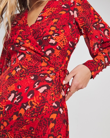Joanna Hope Printed Wrap Midi Dress