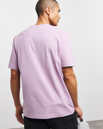 BOSS Short Sleeve Purple Centre Logo T-Shirt