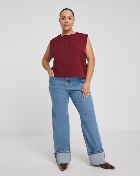Buttoned Waistcoat Co-ord Top