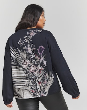 Religion Comet Long Sleeve Floral Top