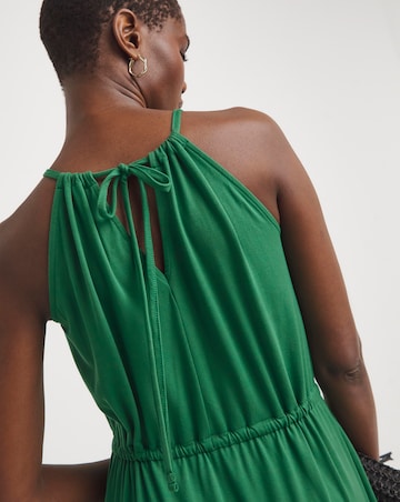Soft Touch Jersey Halter Neck Maxi Dress