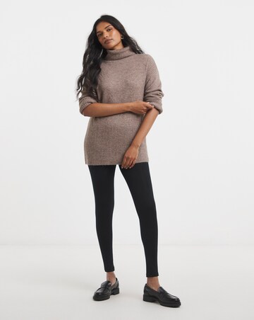 Cosy Yarn Mocha Roll Neck Tunic