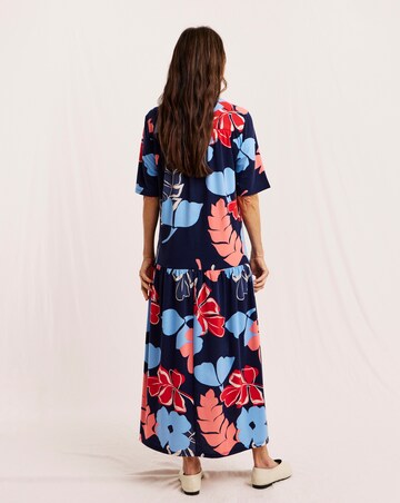 Julipa Petite Button Down Jersey Midi Dress