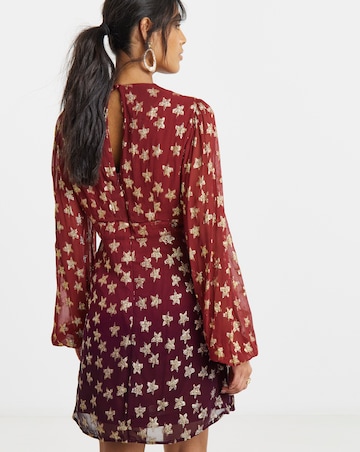 Simply Be Ombre Star Jacquard Skater Dress