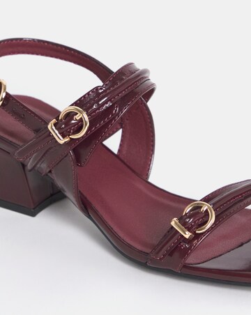 Jordin Two Strap Buckle Detail Heeled Sandals - Extra Wide Fit (EEE)