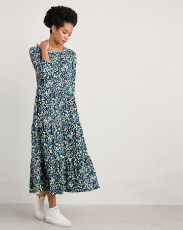 Seasalt Cornwall Line Strokes Dress Woodland