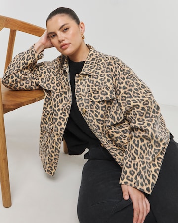 Leopard Print Boxy Jacket
