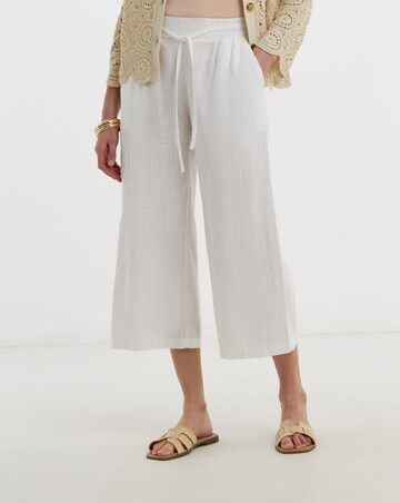 Linen Mix Wide Leg Culotte