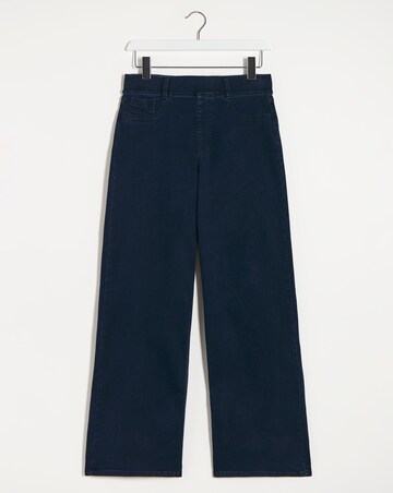 Lottie Dark Indigo Pull On Wide Leg Jeggings