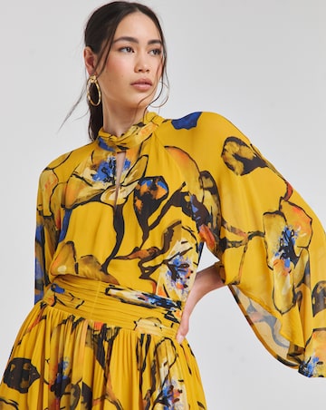 Joanna Hope Asymmetric Printed Maxi Dress