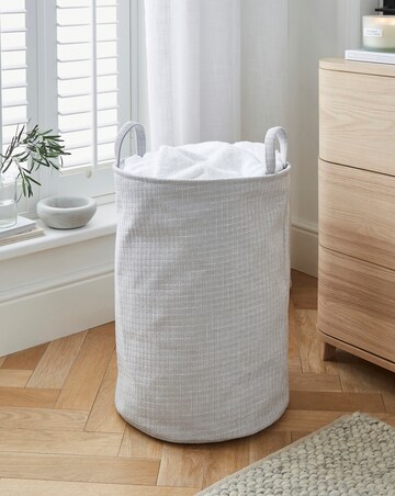 Grey Fabric Laundry Hamper