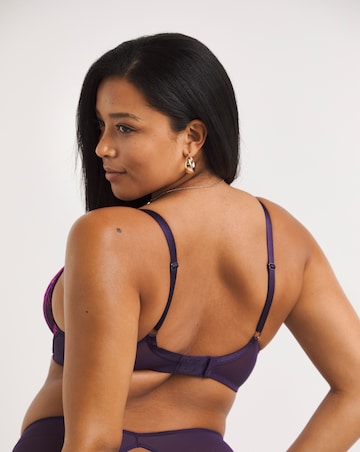 Ann Summers Esteemed DD+ Plunge Wired Bra Bright Purple