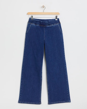 Mid Wash Cosy Weekender Wide Leg Jegging