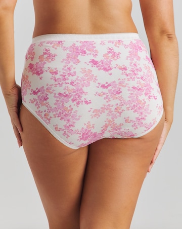 Slimma (4 Pack) Full Brief Knickers Pastel Floral
