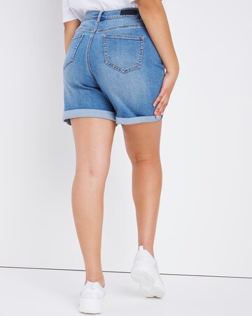 Light Stonewash Mom Shorts