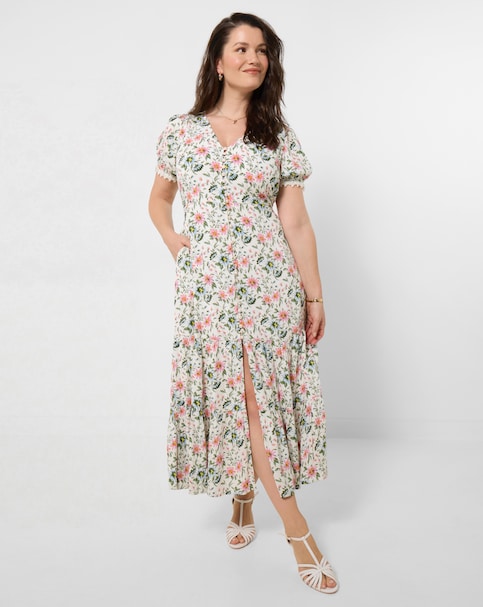 Joe Browns Penelope Printed Crinkle Maxi Dress