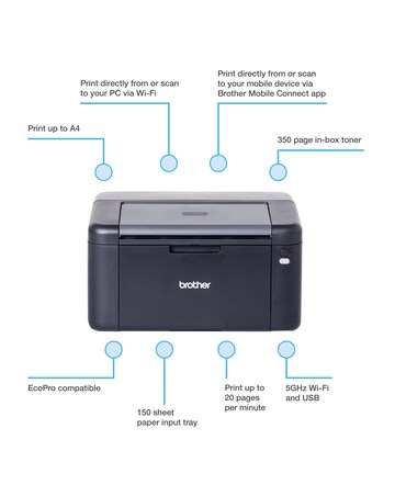 Brother HL-L1240W Compact Mono Wireless Laser Printer