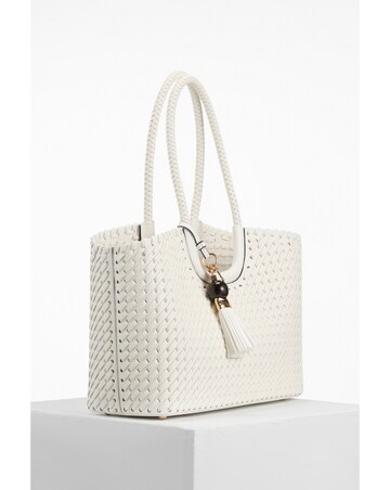 Luella Grey Lillie White Whipstitch Tote