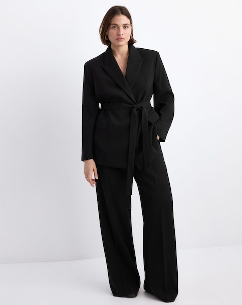Mango Fitted Blazer With Belt