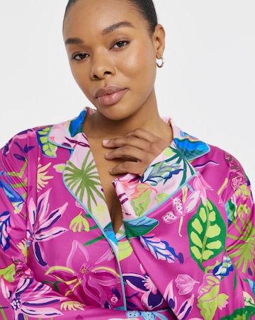 Figleaves Floral Revere Pyjama Set In A Bag