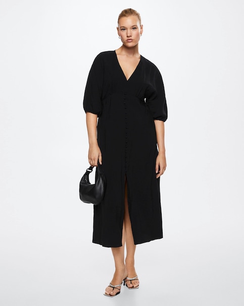 Mango Buttoned Midi Dress