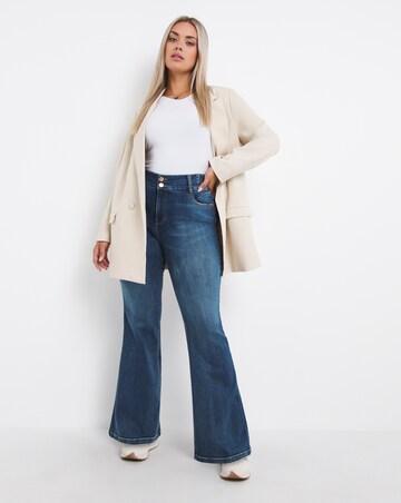 Dream Sculpt Mid Blue Slim Flare Jeans