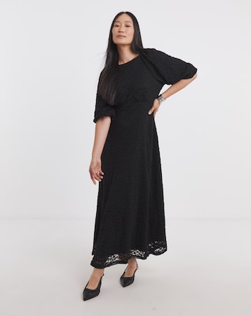 Lace Bubble Sleeve Dress
